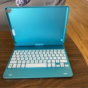 New Blue 360 Rotating Bluetooth iPad Keyboard Case for 9.7 inch iPad by TypeCase